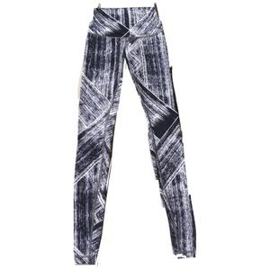 LULULEMON WUNDER UNDER HEATWAVE WHITE/BLACK LEGGING